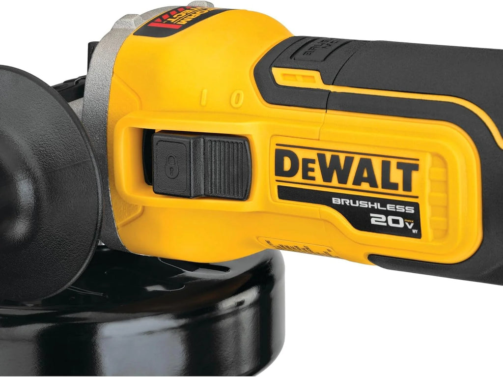 20V * XR Angle Grinder, equipped with spring braking device and sliding , 4-1/2 inches, just the tool - image 2