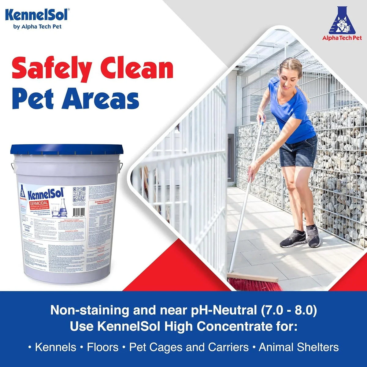 1-Step Kennel Cleaner - EPA Registered Liquid Concentrate Disinfectant and Deodorizer, Effective Against Bacteria and Viruses