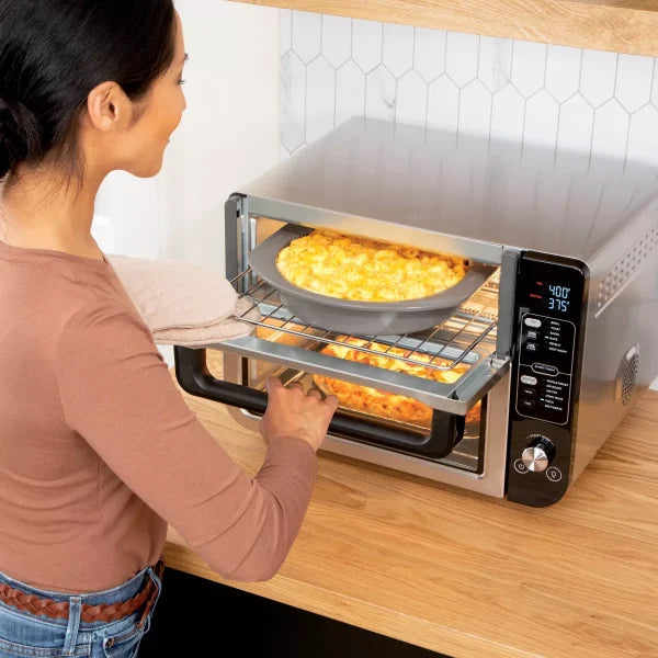 12-in-1 Double Oven with FlexDoor, FlavorSeal Smart Finish, Rapid Top Oven, Convection and Air Fry Bottom Oven DCT401
