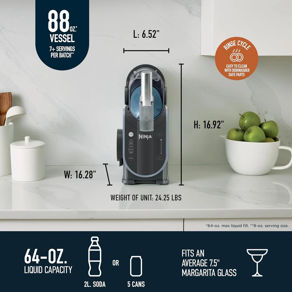 SLUSHi with RapidChill Technology, 88 oz. Frozen Drink & Slushie Machine, 5 Preset Programs, Margaritas, Frappés, and More, P