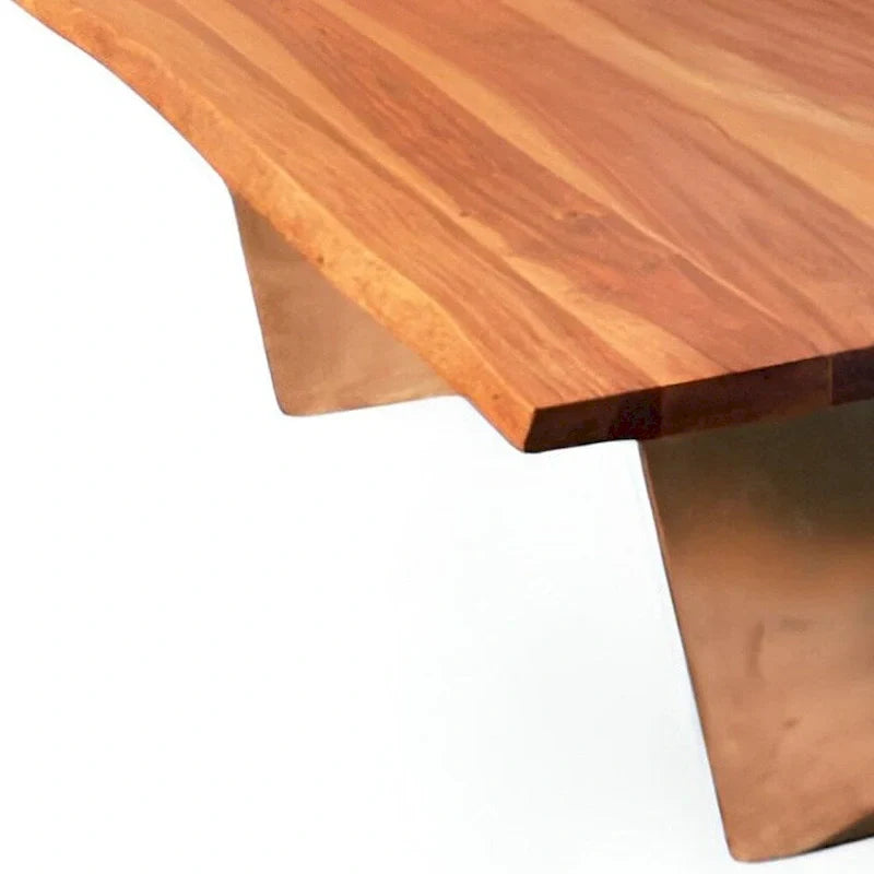 Rustic Brown Live Edge Coffee Table Made from 31" Mango Wood - image 5