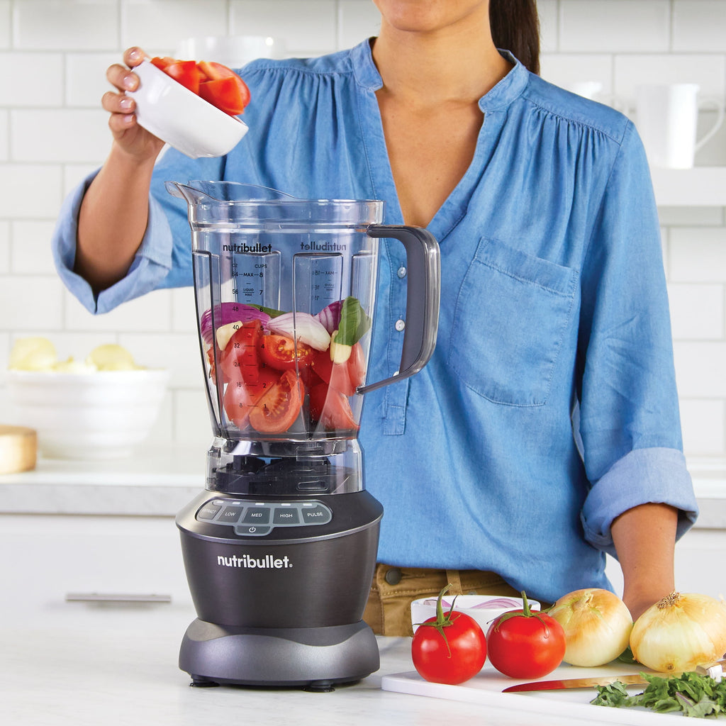 nutribullet 1200 Watts 64 oz. Full-Size Blender Combo NBF50500, Dark Gray. (Condition: New)
