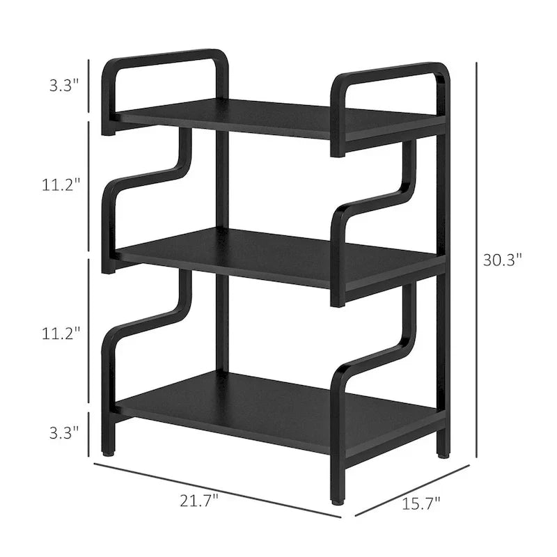 HOMCOM Industrial 3-Tier Printer Stand with Storage - Versatile Metal Rack for Home Office - image 17