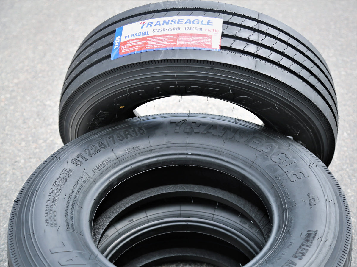 Set of 4 (FOUR) Transeagle All Steel ST Radial ST 225/75R15 Load G (14 Ply) Trailer Tires - image 3
