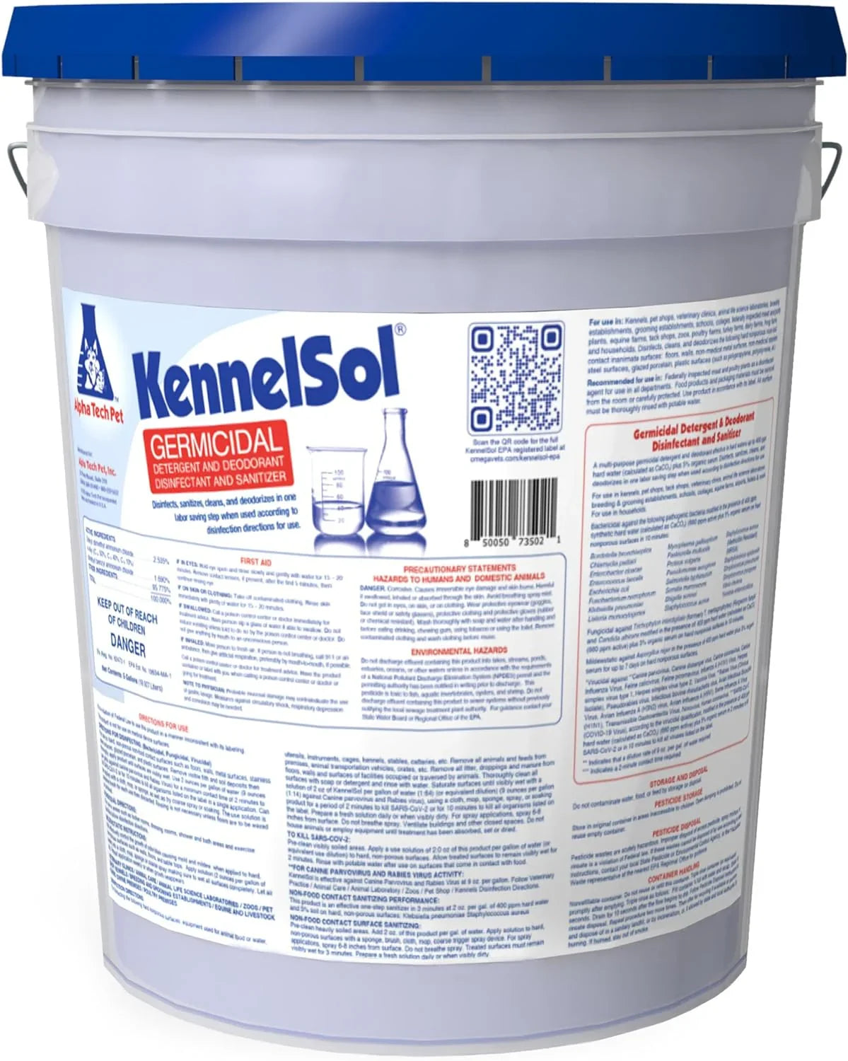 1-Step Kennel Cleaner - EPA Registered Liquid Concentrate Disinfectant and Deodorizer, Effective Against Bacteria and Viruses