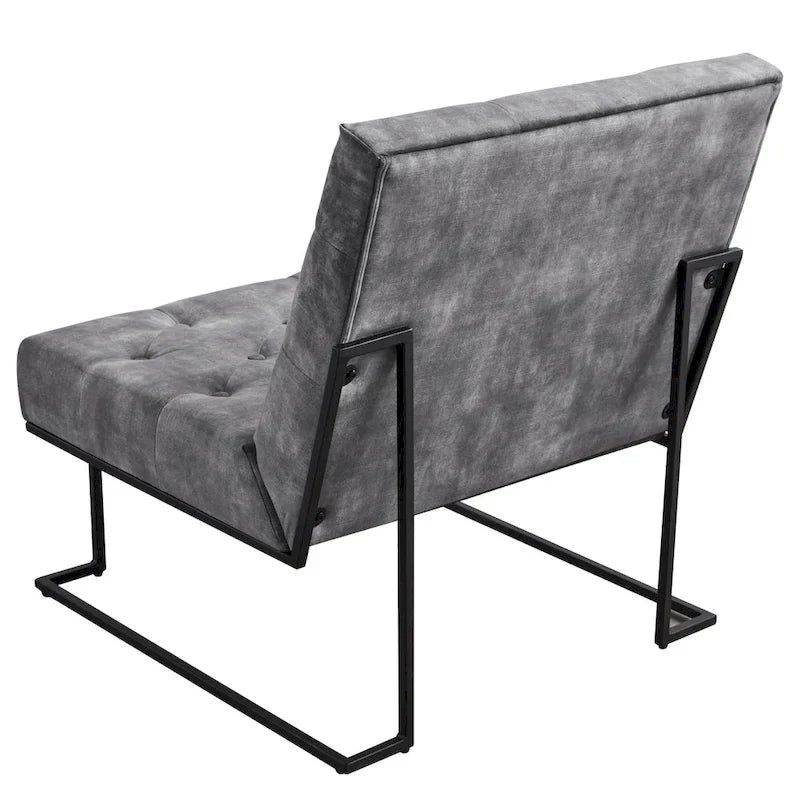 Corvus Savannah Tufted Velvet Lounge Chair with Upholstered Accent - image 14