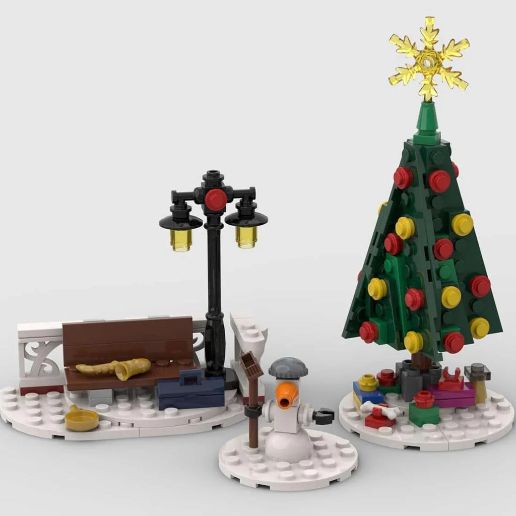 Christmas Country Church Building Kit, MOC-147549 Winter Modular Building Blocks Christmas House Building Block Building Toy 