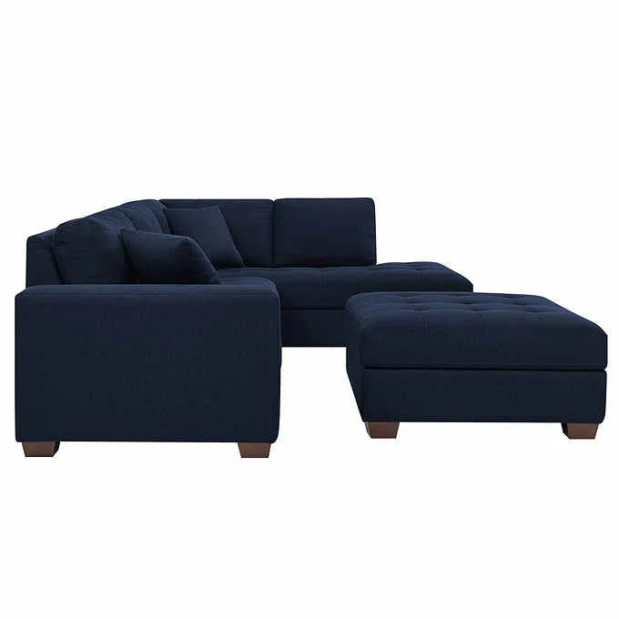 Thomasville Tisdale Fabric Sectional with Storage Ottoman