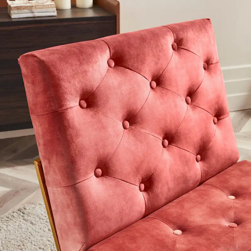 Corvus Savannah Tufted Velvet Lounge Chair with Upholstered Accent - image 23