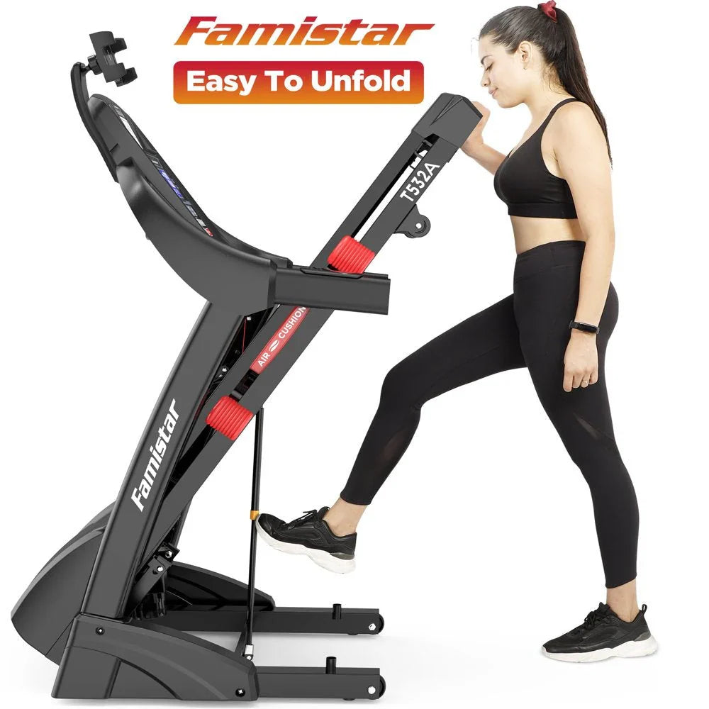 Famistar Folding Treadmill for Home with 15 Levels Auto Incline, 300LB Capcity, 10MPH Fast Speed Controls - image 13
