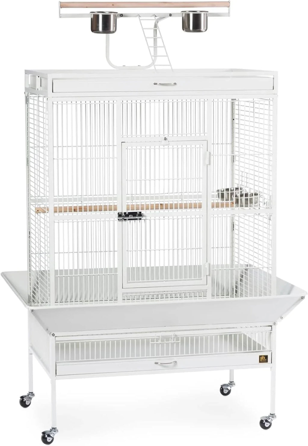 Pet Products Wrought Iron Select Bird Cage 3154C, Chalk White, 36-Inch by 24-Inch by 66-Inch