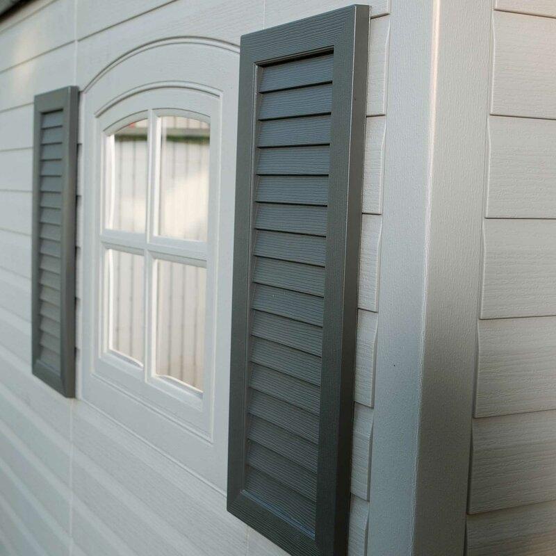 Side Entry 15 ft. W x 8 ft. D Plastic Storage Shed