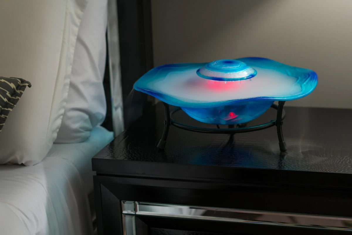 Xbrand Tabletop Blue Aromatherapy Mist Fountain Aroma Diffuser w/Inline Control, 8 Inch Tall - image 2