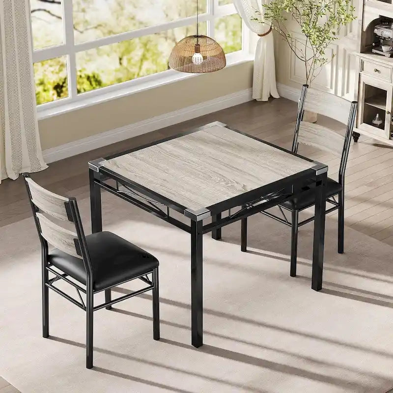 Wooden Dining Table Set with Upholstered Chairs for Kitchen - image 4