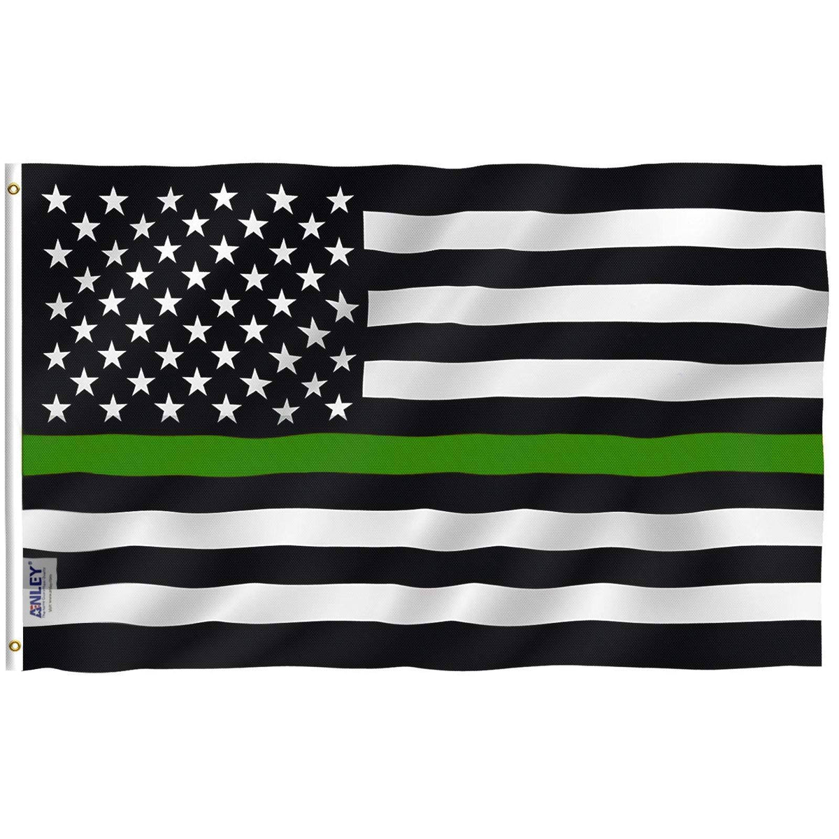 Fly Breeze 3x5 Foot Thin Green Line USA Flag - image 1