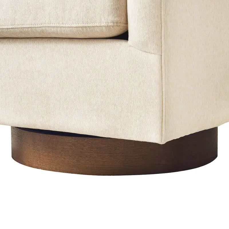 LUE BONA Contemporary Upholstered Wooden Barrel Swivel Accent Chair for Living Room - image 11