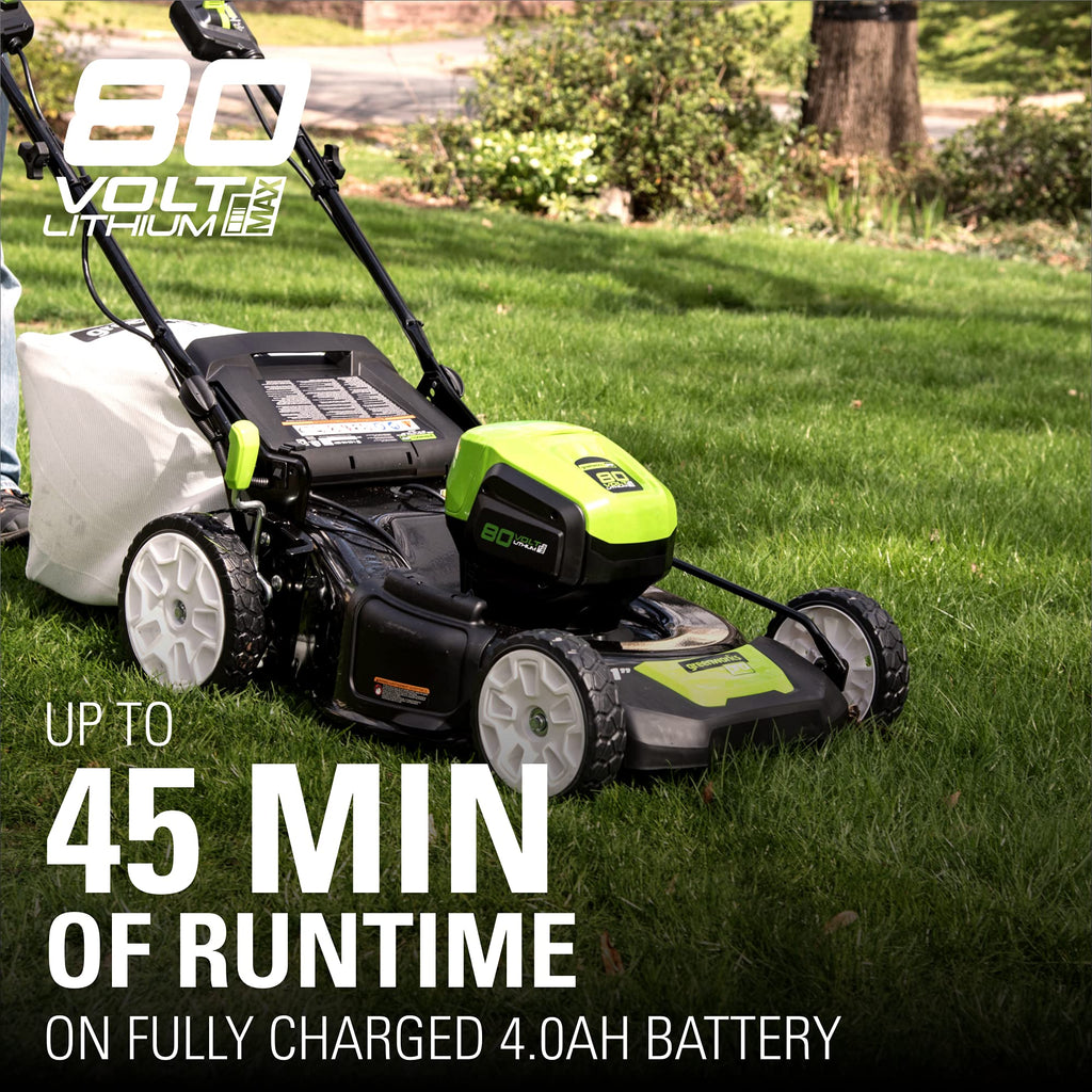 80V Cordless 21′′ Self-Propelled Brushless Lawn Mower | Greenworks