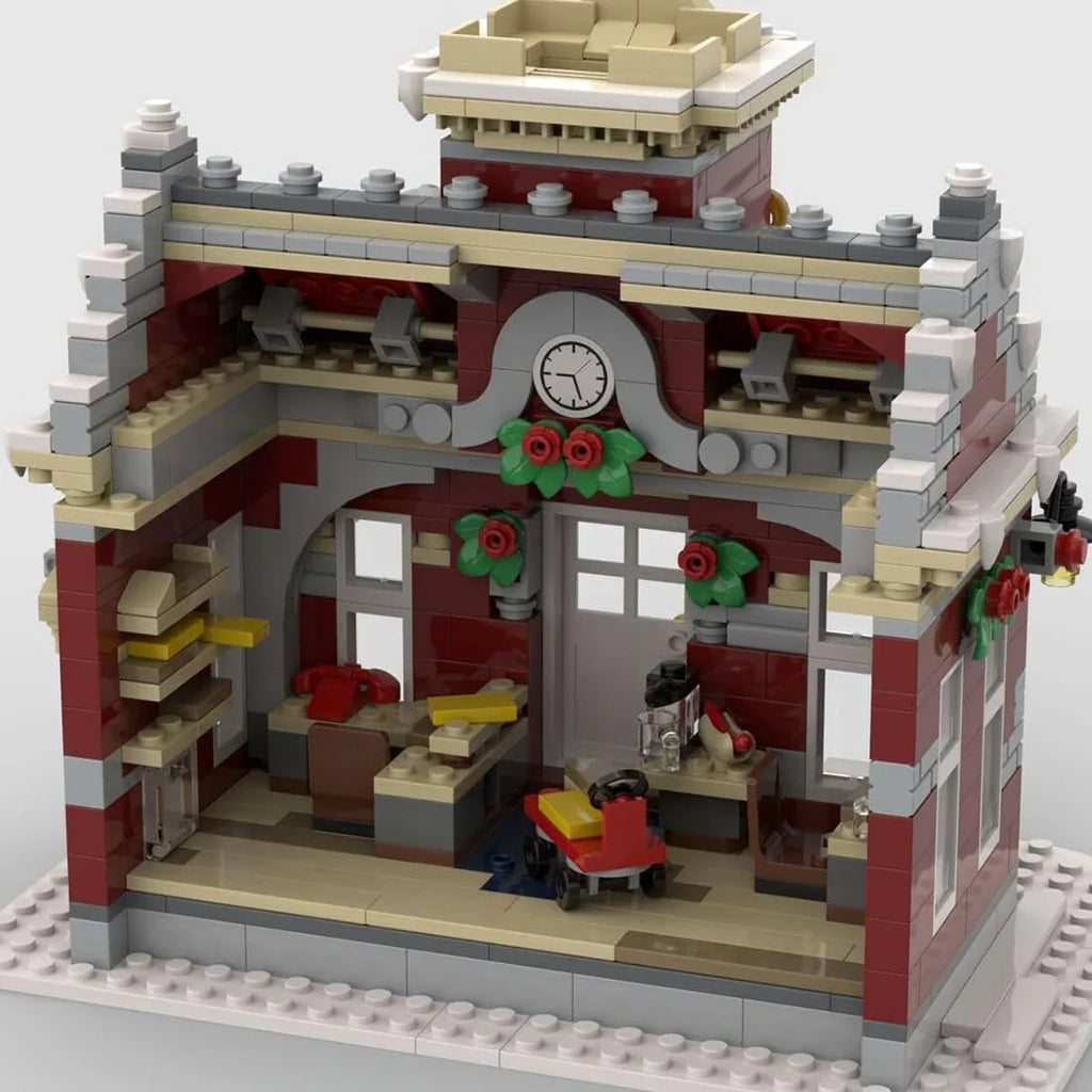 Christmas Country Church Building Kit, MOC-147549 Winter Modular Building Blocks Christmas House Building Block Building Toy 