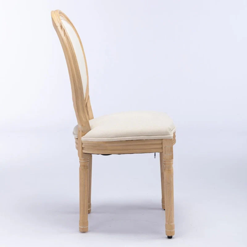 Set of 2 French Oval Back Dining Chairs - Elegant Retro Design with Solid Wood Frame - image 23