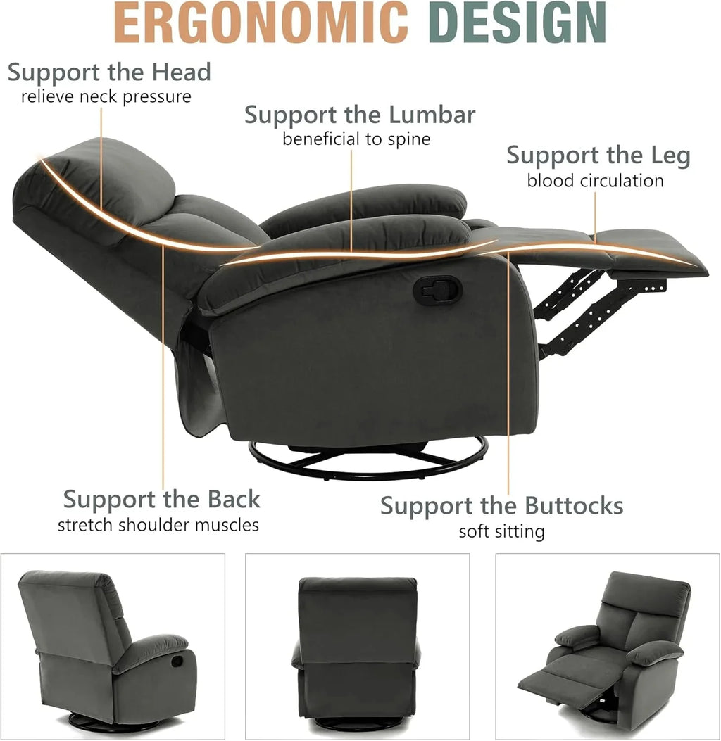 Small Swivel Rocker Recliner Chair for Compact Spaces - image 10