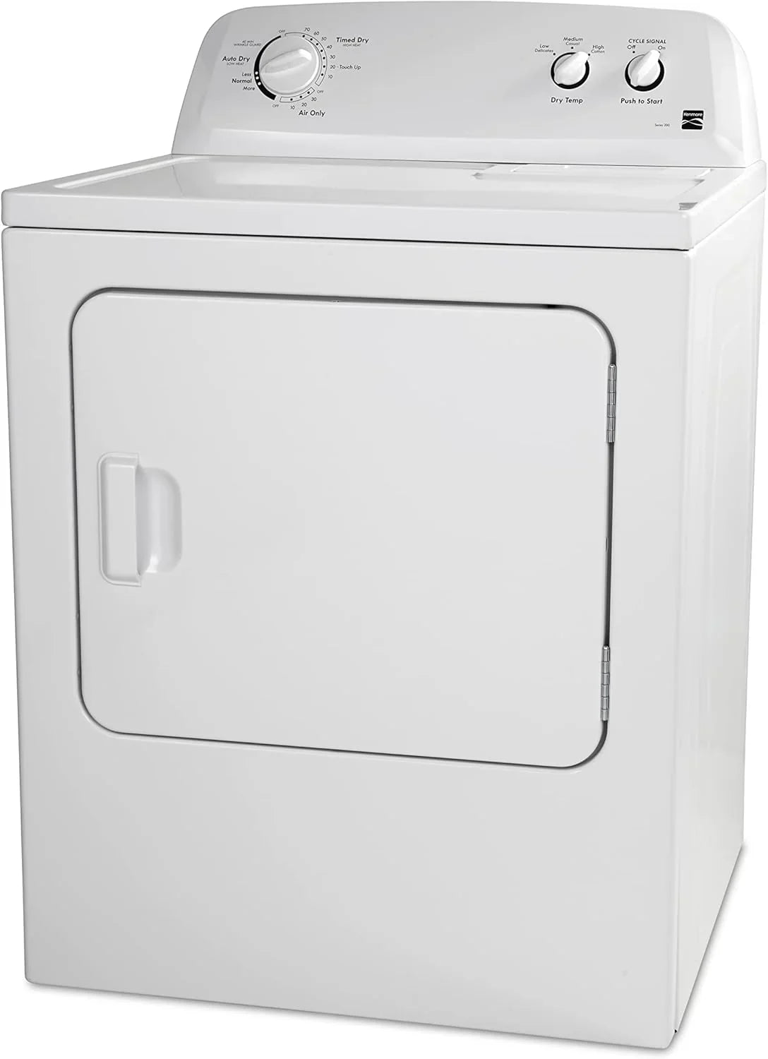 29′′ Front Load Electric Dryer with Wrinkle Guard and 7.0 Cubic Ft. Total Capacity, White