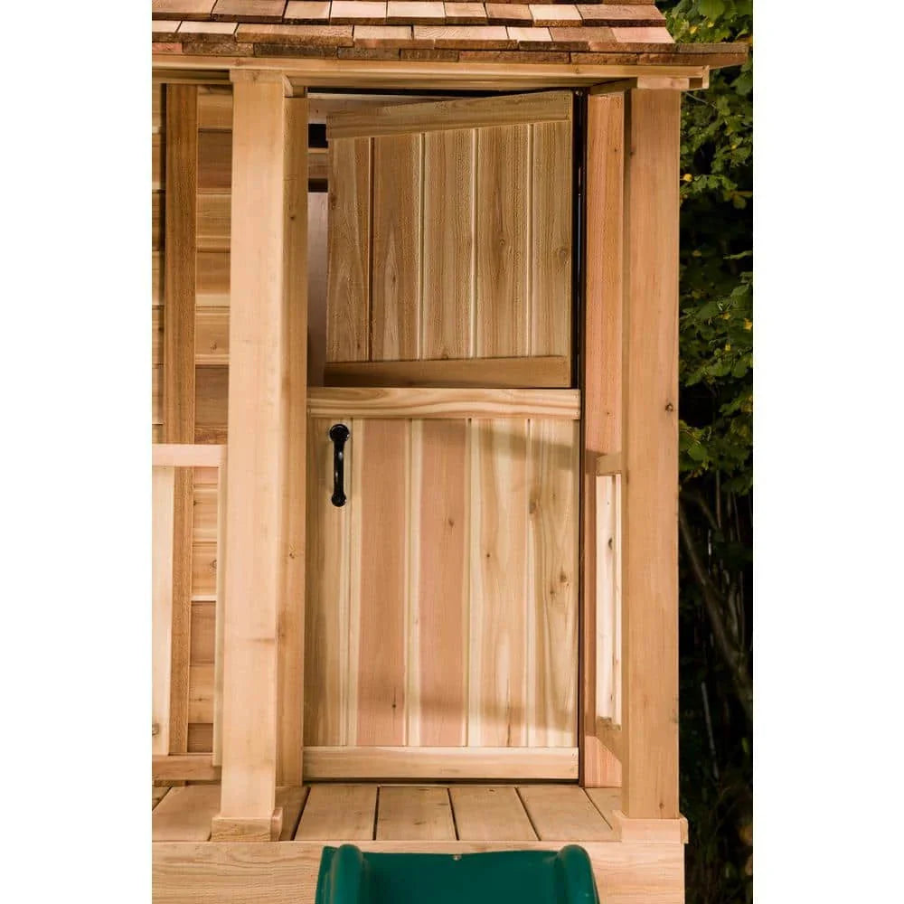 Outdoor Living Today Little Squirt 6 ft. Cedar Playhouse with Windows and Dutch Door - image 3