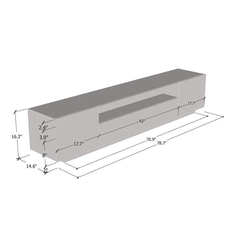 79-Inch Modern TV Stand - Miami 200 Collection - image 7