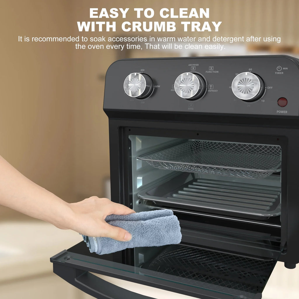PlumChef 13 Quart 4 Slices Air Fryer Convection Toaster Oven, 1500W, 7 in 1 Multifunction with Roast, Bake, Grill, Broil, Toast, Dehydrate, Defrost - image 20