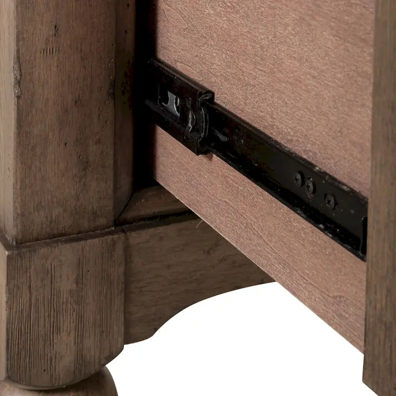 Americana Farmhouse Dusty Taupe Nightstand with 2 Drawers and Charging Station - image 7