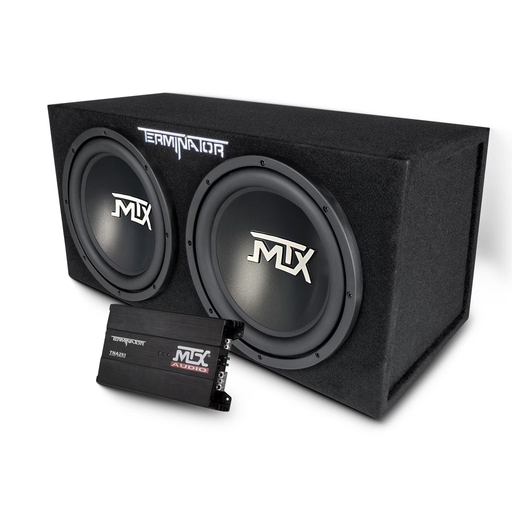 MTX 12" 1200W Dual Loaded Car Subwoofer Audio, Sub Box, Amplifier and Amp Kit - image 1