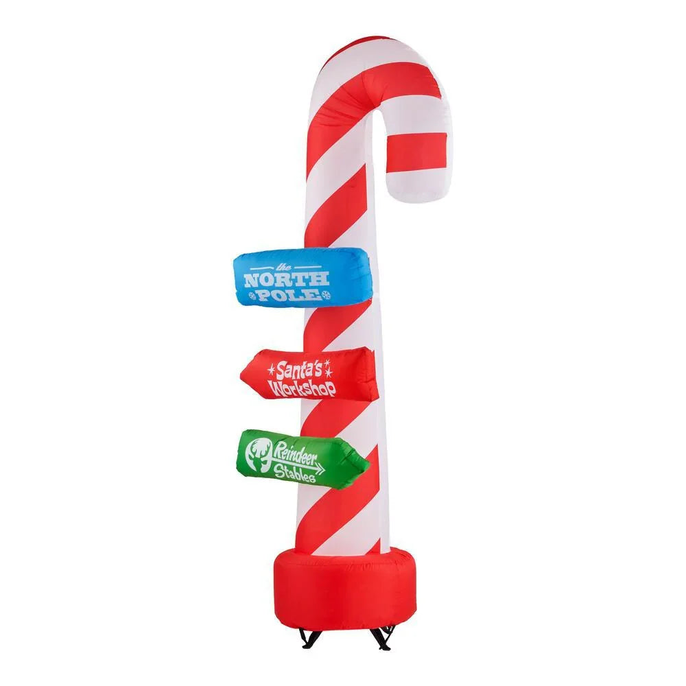 Airblown 8 ft. Inflatable Candy Cane with Stacking Signs - image 3