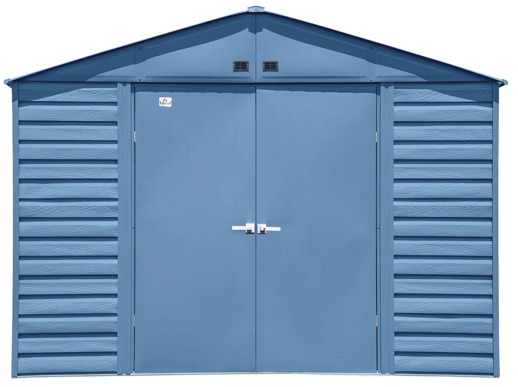 Arrow Select Steel Storage Shed, 10x14, Blue Grey