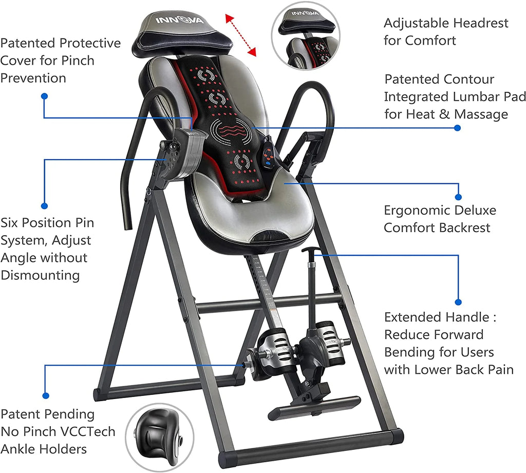 INNOVA HEALTH AND FITNESS ITM5900 Advanced Heat and Massage Inversion Table - image 2
