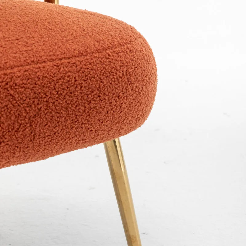 SEYNAR Contemporary Glam Upholstered Open-Back Accent Chair with Gold Legs - image 30
