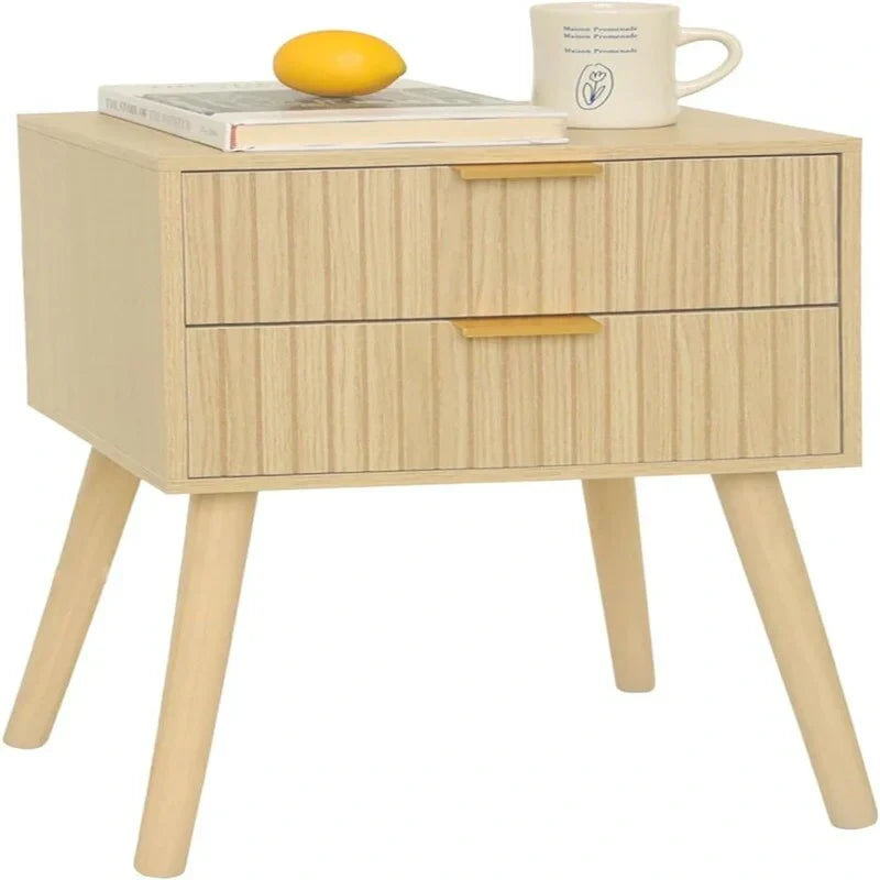 Modern Mid-Century Nightstand with Dual Drawers - image 3