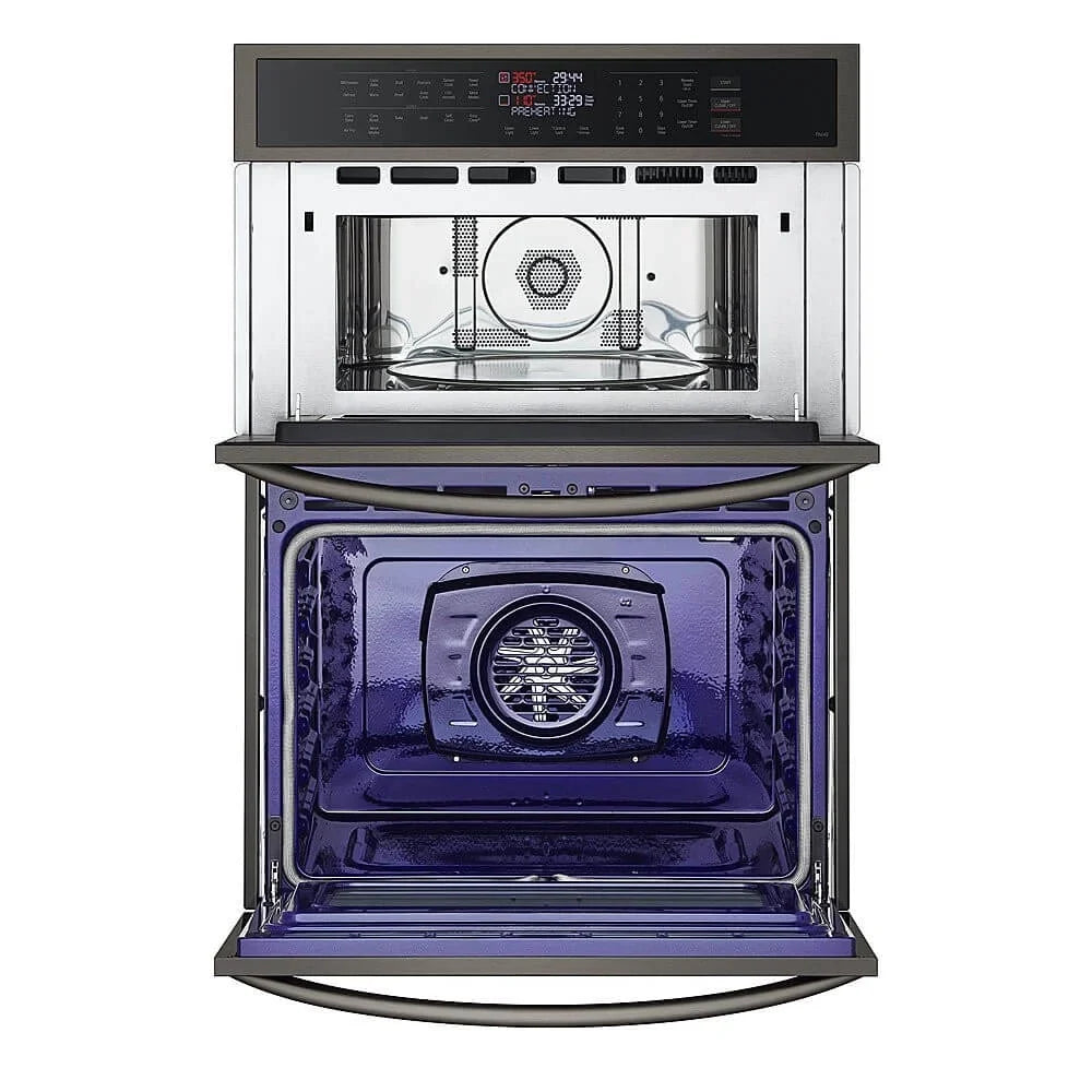 LG WCEP6423D 30 inch Black Stainless Steel Electric Wall Oven and Microwave Combination - image 3