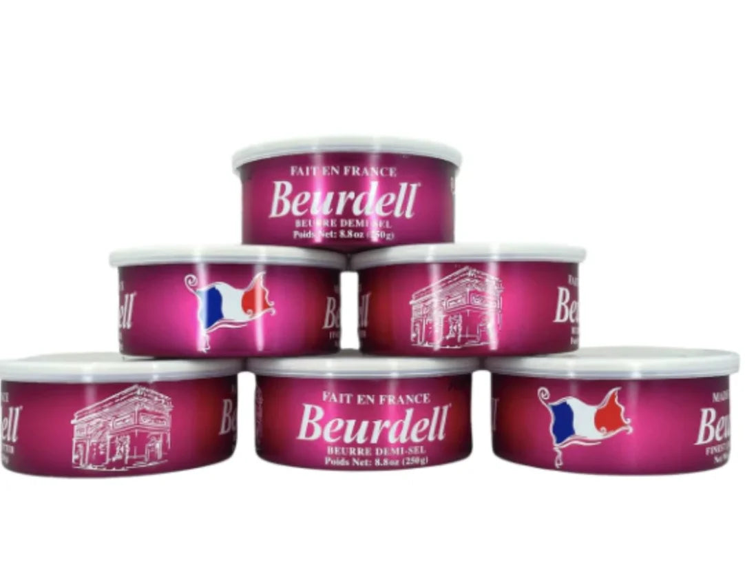 Beurdell Canned French Butter – 100% Natural Salted Pasteurized Real Butter | Long Shelf Life Emergency Survival Food | Great