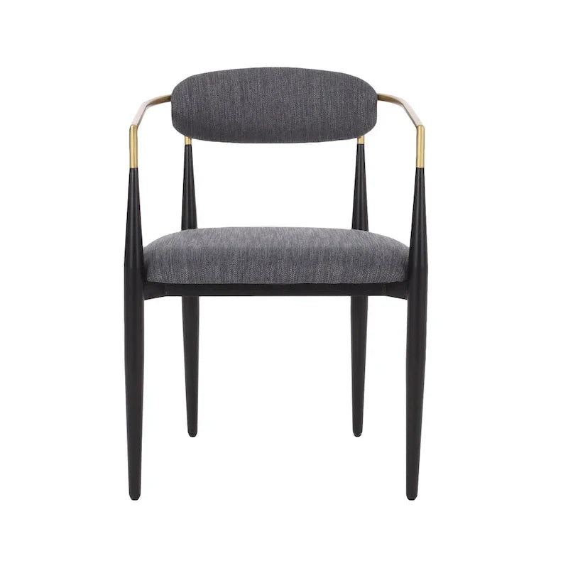Biscay Set of 2 Fabric Upholstered Iron Dining Chairs by GDFStudio - image 6