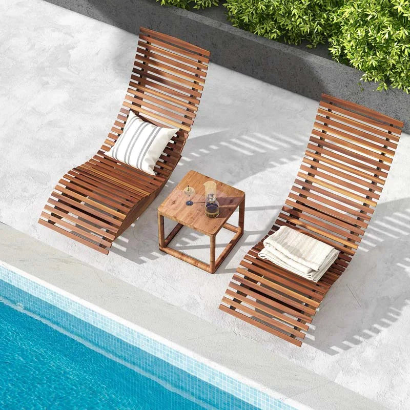 Acacia Wood Outdoor Patio Rocking Chair With Widened Slatted Seat Amp High Back Porch Rocker Sun Lounger For Backyard Garden 