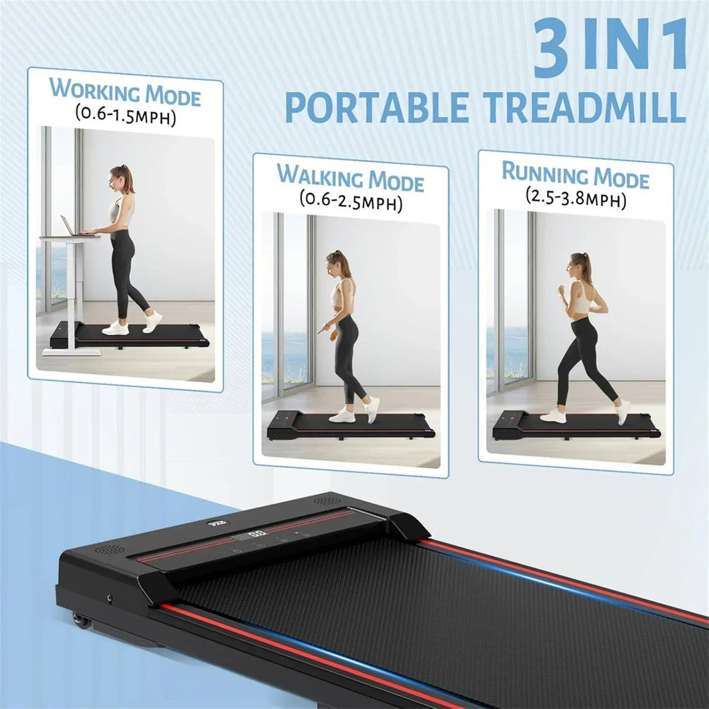 Walking Vibration Pad with APP, 3 in 1 Under Desk Treadmill, 2.5HP Low Noise Walking Treadmill Pad with Remote Control,Portab