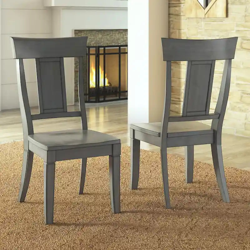 Set of 2 Ronda Wooden Dining Chairs with Panel Back - image 9