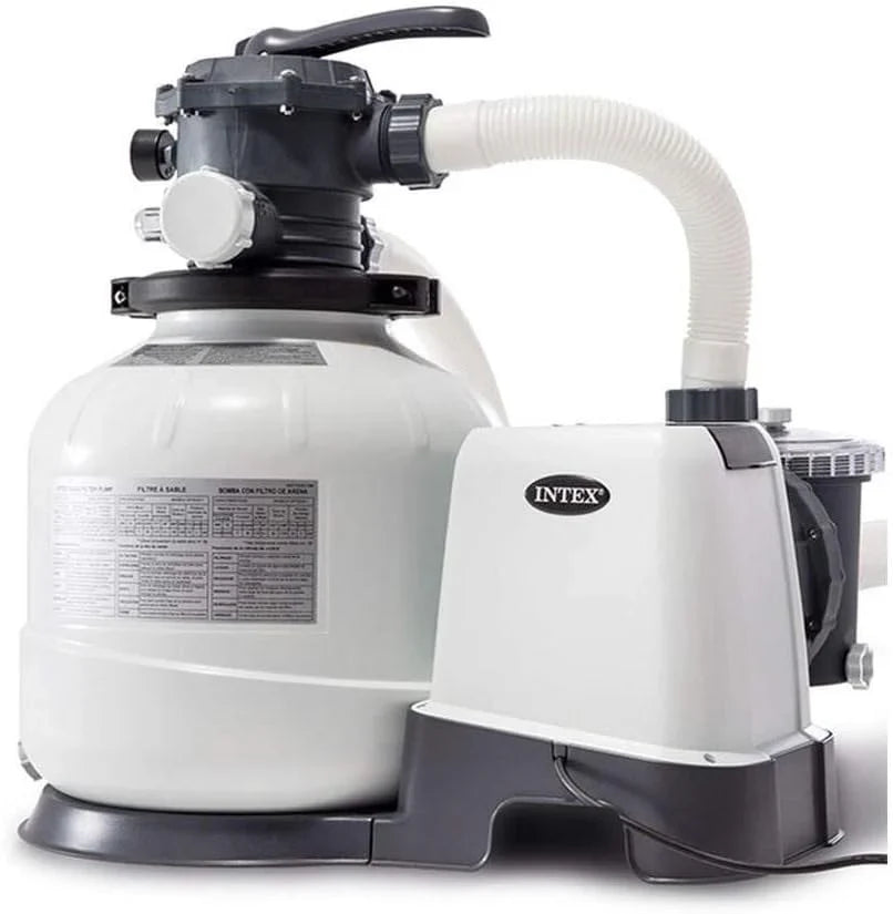 Intex 26651EG Krystal Clear 16 Inch 3,000 GPH Above Ground Pool Sand Filter Pump with Automatic Timer, GFCI, and 6 Function C