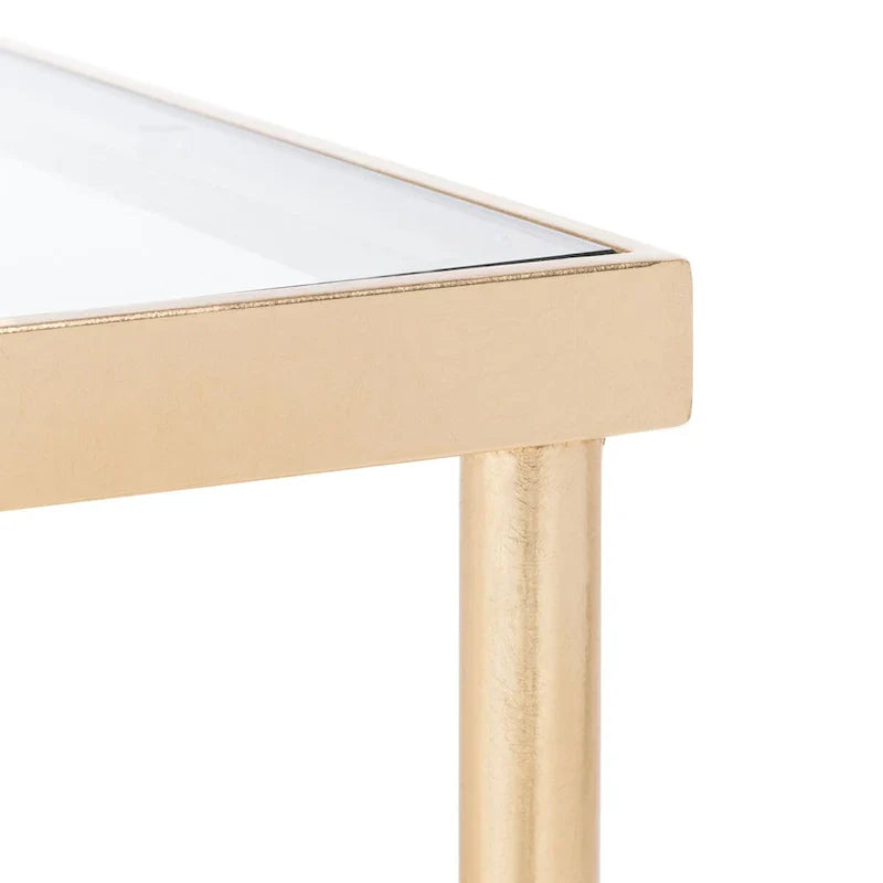 SAFAVIEH Couture Araminta Gold Leaf Coffee Table - Dimensions: 44" W x 24" L x 20.5" H - image 2