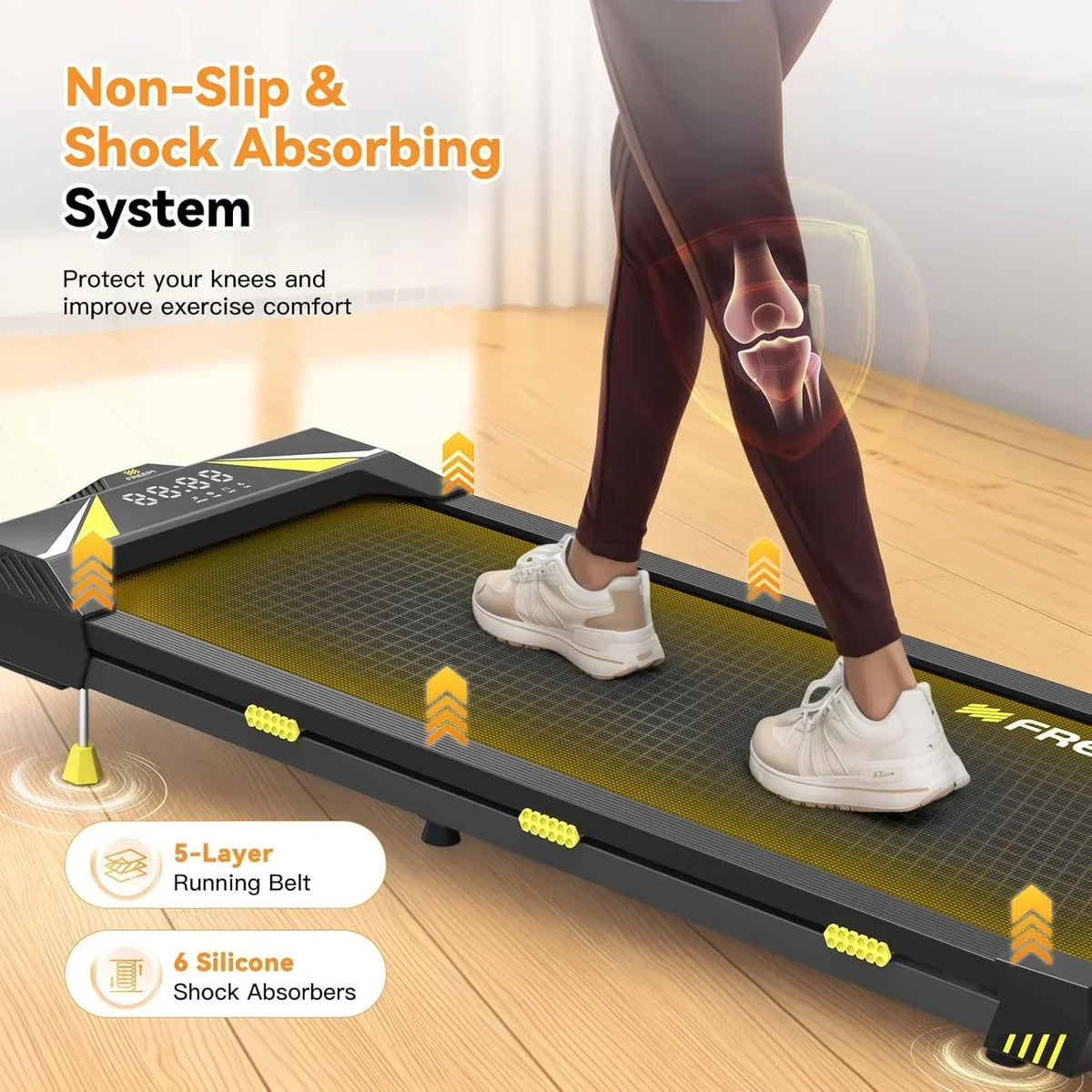 Walking Vibration Pad with APP, 3 in 1 Under Desk Treadmill, 2.5HP Low Noise Walking Treadmill Pad with Remote Control,Portab