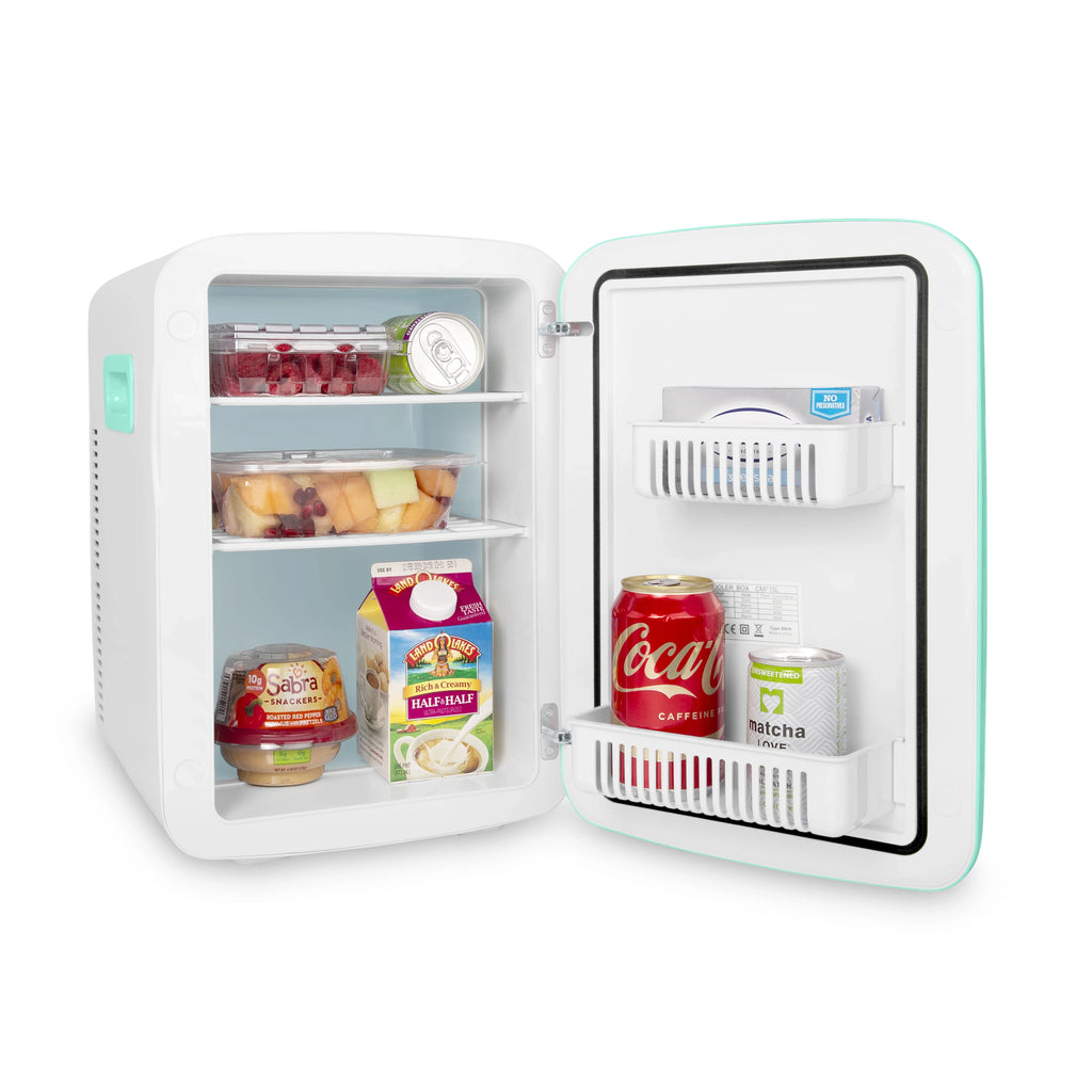 Cooluli Classic Turquoise 15 Liter Compact Portable Cooler Warmer Mini Fridge for Bedroom, Office, Dorm - image 5
