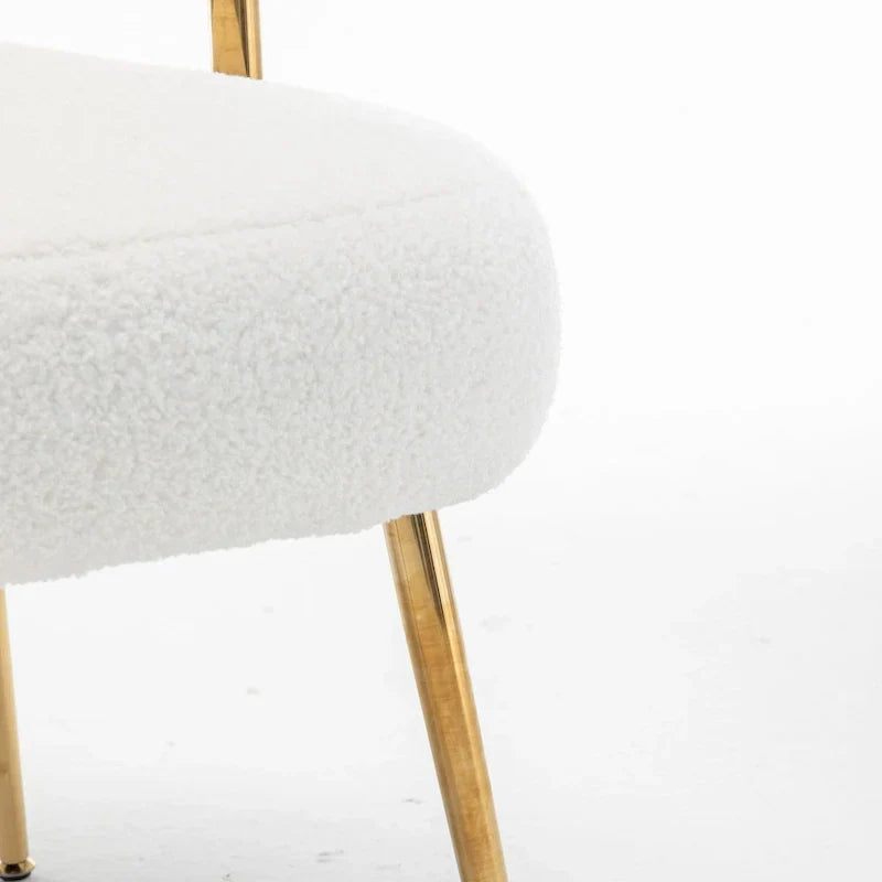 SEYNAR Contemporary Glam Upholstered Open-Back Accent Chair with Gold Legs - image 21