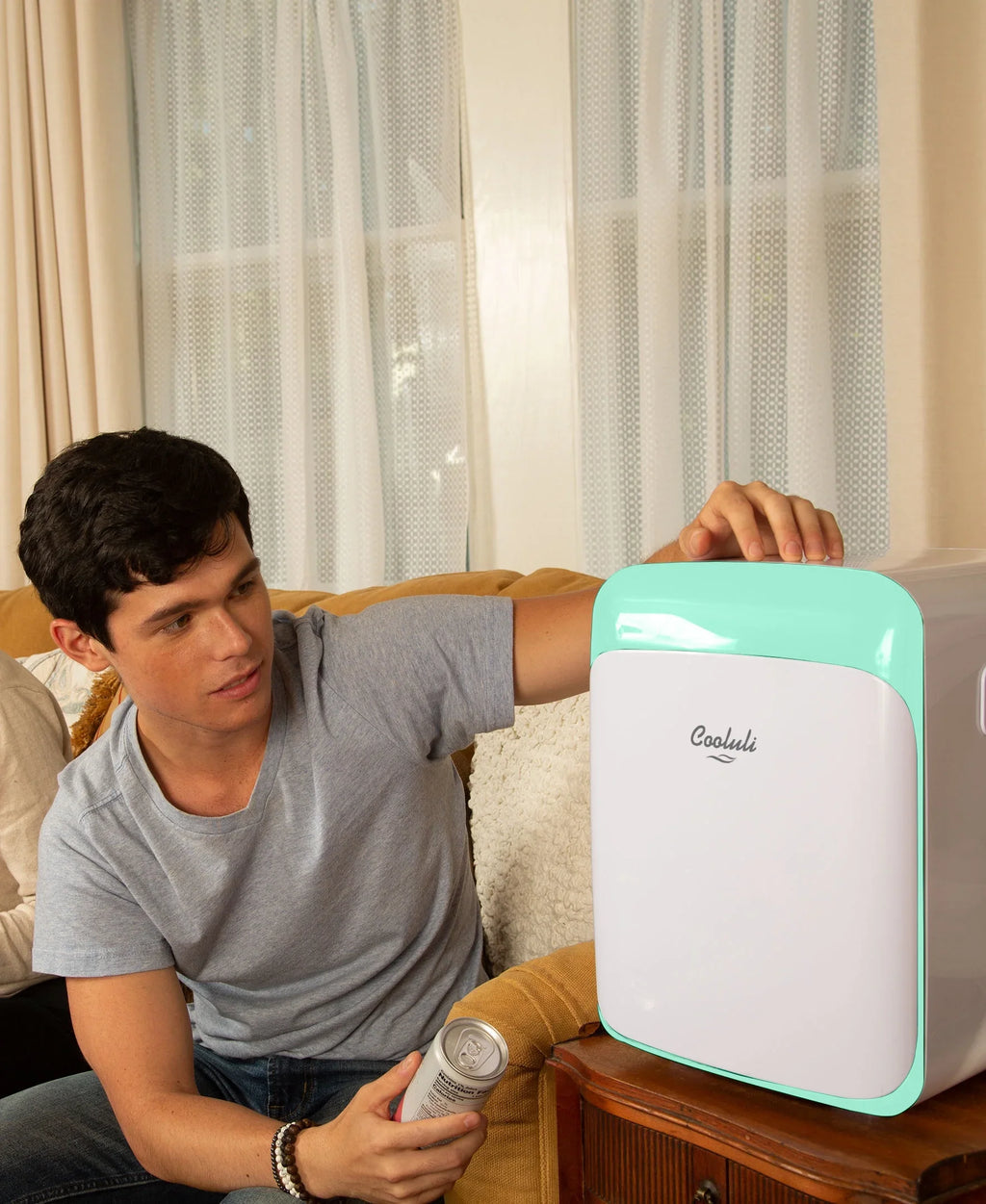 Cooluli Classic Turquoise 15 Liter Compact Portable Cooler Warmer Mini Fridge for Bedroom, Office, Dorm - image 7