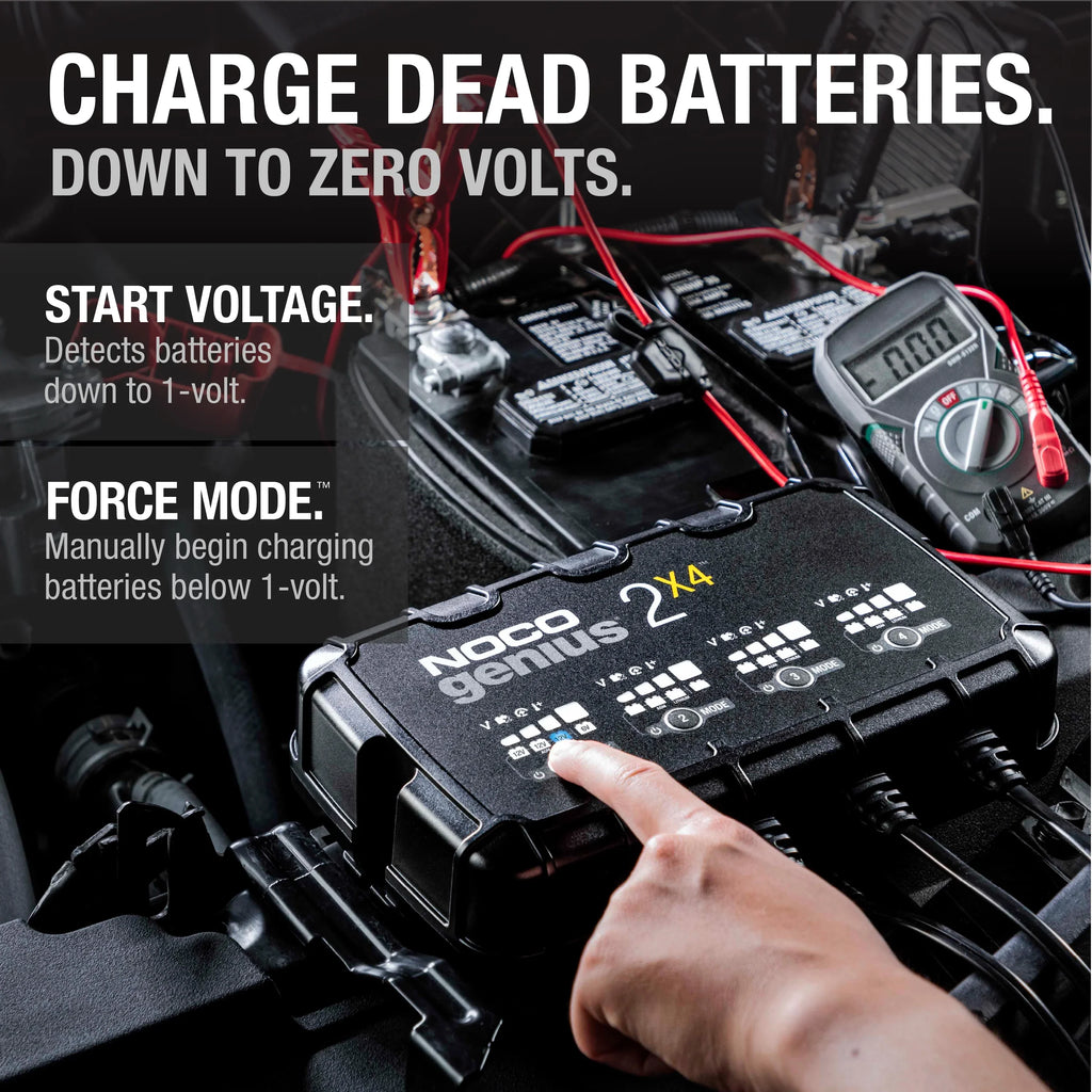 NOCO GENIUS2X4: 4-Bank 8A (2A/Bank) 6V/12V Smart Battery Charger, Maintainer and Desulfator - image 7