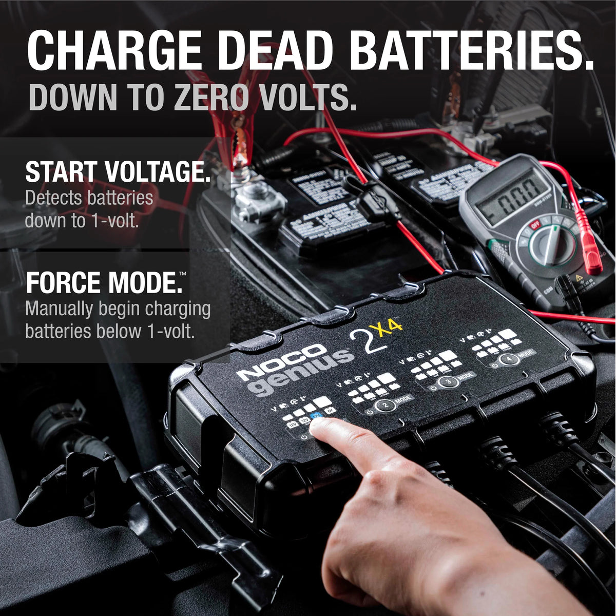 NOCO GENIUS2X4: 4-Bank 8A (2A/Bank) 6V/12V Smart Battery Charger, Maintainer and Desulfator - image 7