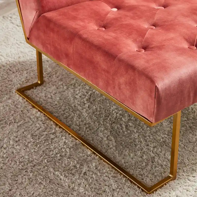 Corvus Savannah Tufted Velvet Lounge Chair with Upholstered Accent - image 24